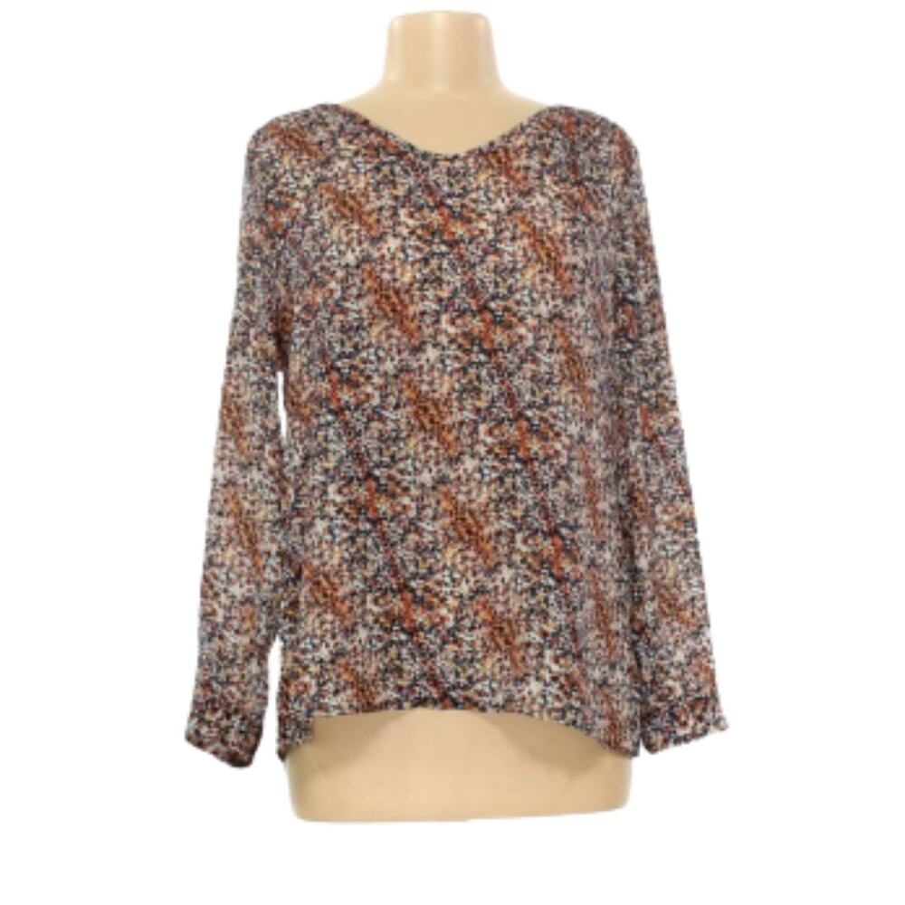 Liz Claiborne Colorful V Neck Blouse